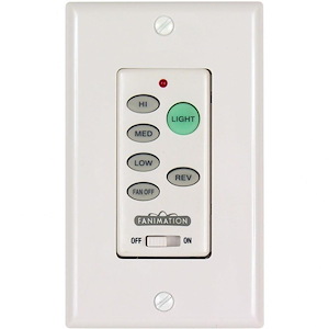 Accessory - 3 Speed Reversing Fan and Light Wall Control-1.8 Inches Tall and 2.76 Inches Wide