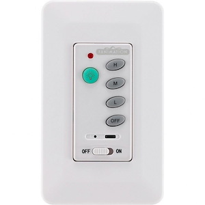 Accessory - 3 Speed Non-Reversing Fan and Light Wall Control with Receiver-1.81 Inches Tall and 2.76 Inches Wide
