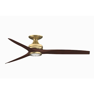 Spitfire - 3 Blade Flush Ceiling Fan with Light Kit-9.5 Inches Tall and 48 Inches Wide - 1303028