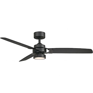 Amped - 3 Blade Ceiling Fan with Light Kit-12.89 Inches Tall and 52 Inches Wide