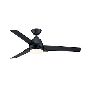 Pyramid - 3 Blade Indoor/Outdoor Ceiling Fan with Light Kit-14.52 Inches Tall and 52 Inches Wide