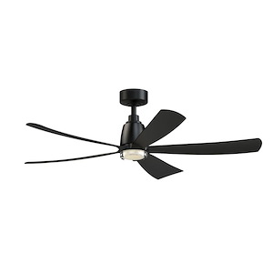 Kute - 5 Blade Ceiling Fan with DW Light Kit-13.8 Inch Tall and 52 Inch Wide - 1376951