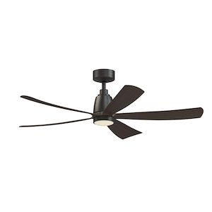 Kute - 5 Blade Ceiling Fan with Knurled Light Kit-14.48 Inch Tall and 52 Inch Wide - 1376953
