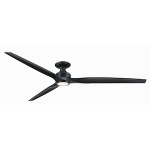 Spitfire - 3 Blade Flush Ceiling Fan with Light Kit-21.08 Inches Tall and 84 Inches Wide