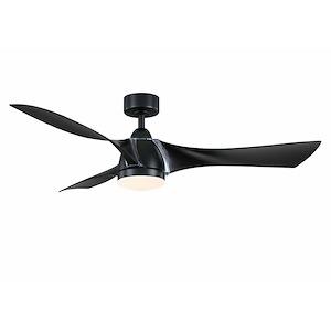 Klear - 3 Blade Indoor/Outdoor Ceiling Fan with Light Kit-15.03 Inches Tall and 56 Inches Wide