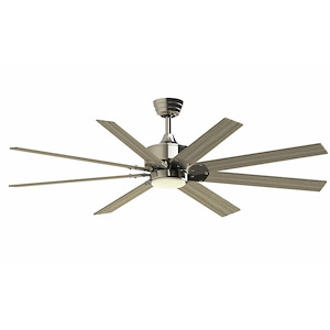 Levon Custom - 8 Blade Ceiling Fan with Light Kit-16.27 Inches Tall and 64 Inches Wide - 1278525