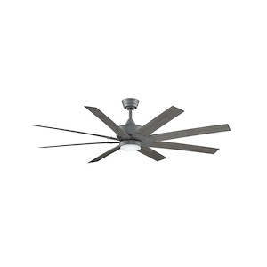 Levon Custom - 8 Blade Ceiling Fan with Light Kit-16.27 Inches Tall and 64 Inches Wide