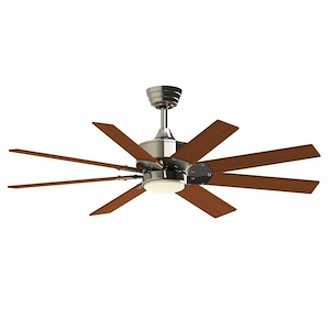 Levon Custom - 8 Blade Ceiling Fan with Light Kit-15.58 Inches Tall and 52 Inches Wide - 1303033