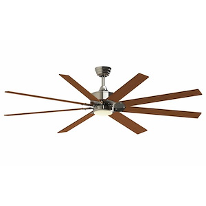 Levon Custom - 8 Blade Ceiling Fan with Light Kit-15.58 Inches Tall and 72 Inches Wide - 1303036