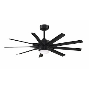 Odyn Custom - 9 Blade Ceiling Fan with Light Kit-22.64 Inches Tall and 56 Inches Wide