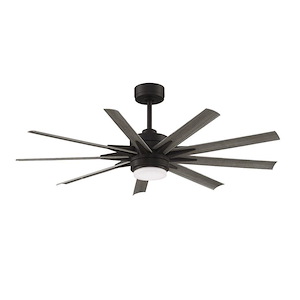 Odyn Custom - 9 Blade Ceiling Fan with Light Kit-22.64 Inches Tall and 56 Inches Wide