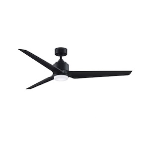 TriAire Custom - 3 Blade Ceiling Fan with Light Kit-15.92 Inches Tall and 64 Inches Wide - 1278530