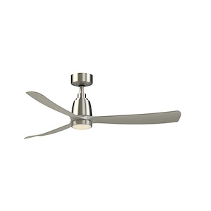 Kute - 3 Blade Ceiling Fan with Knurled Light Kit-14.48 Inch Tall and 52 Inch Wide - 1376963