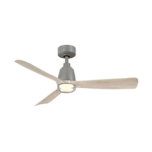 Kute - 3 Blade Ceiling Fan with DW Light Kit-13.8 Inch Tall and 44 Inch Wide