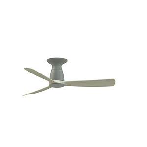 Kute - 3 Blade Flush Ceiling Fan-10.32 Inch Tall and 44 Inch Wide - 1376973