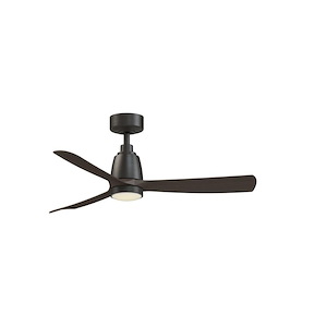 Kute - 3 Blade Ceiling Fan with Knurled Light Kit-14.48 Inch Tall and 44 Inch Wide - 1376970