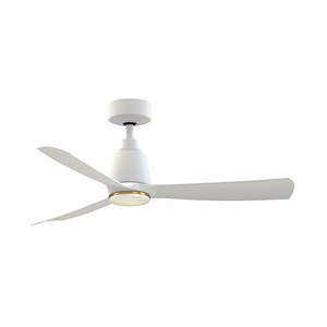 Kute - 3 Blade Ceiling Fan with DW Light Kit-13.8 Inch Tall and 44 Inch Wide - 1278492