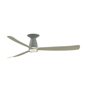 Kute - 3 Blade Flush Ceiling Fan-11.12 Inch Tall and 60 Inch Wide - 1376977
