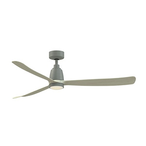 Kute - 3 Blade Ceiling Fan with Knurled Light Kit-14.48 Inch Tall and 60 Inch Wide - 1376978