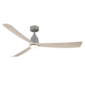 Kute - 3 Blade Ceiling Fan with Light Kit-13.78 Inch Tall and 60 Inch Wide - 1376980