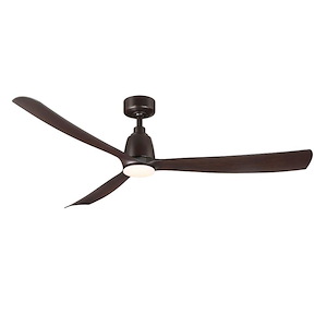 Kute - 3 Blade Ceiling Fan with Light Kit-13.78 Inch Tall and 60 Inch Wide - 1376980