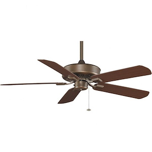 Edgewood 5 Blade Ceiling Fan and Optional Light Kit - 50 Inches Wide by 14.02 Inches High