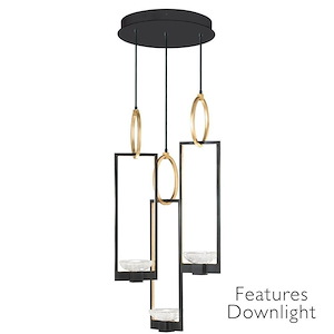 Delphi - 48W 6 LED Round Pendant In Modern Style-28 Inches Tall and 18.75 Inches Wide