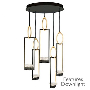 Delphi - 80W 10 LED Round Pendant In Modern Style-28 Inches Tall and 26.5 Inches Wide - 1107589