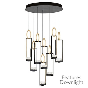 Delphi - 128W 16 LED Round Pendant In Modern Style-28 Inches Tall and 33.5 Inches Wide - 1107578