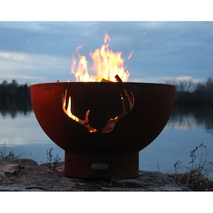 Antlers - Natural Gas or Liquid Propane - 36 Inch Wide - 24 Inch Tall - Fire Pit - 856209