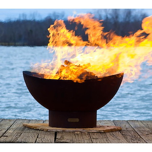 Scallop - Wood Burning - 36 Inch Wide - 22 Inch Tall - Fire Pit