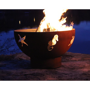 Sea Creatures - Natural Gas or Liquid Propane - 36 Inch Wide - 24 Inch tall - Fire Pit