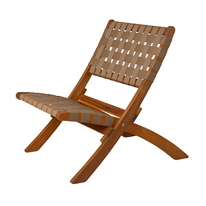 Sava - Indoor-Outdoor Folding Chair in Brown Webbing
