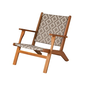 Vega - Natural Stain Outdoor Chair in Diamond-Weave Wicker