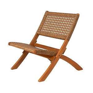 Sava - Indoor-Outdoor Folding Chair in Tan Wicker