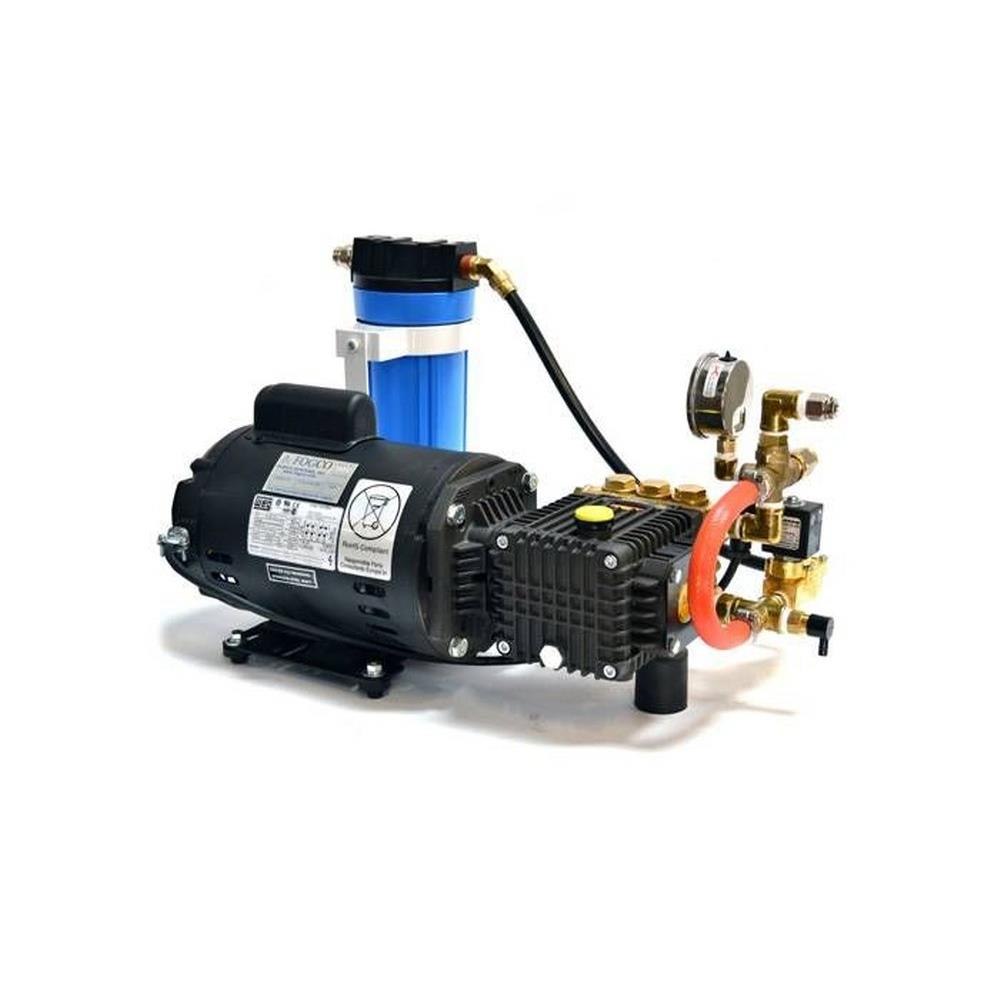  Fogco 6100116 Direct Drive Mist Pump, 60 Hz, 1GPM, 1 hp, 115V,  14 FLA for Misting, Humidification, Cooling, Fogging, Dust supression, Odor  Control and Special Effects : פאטיו, מדשאה וגינה