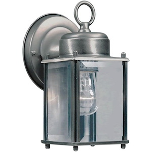 Cube - 1 Light Outdoor Wall Lantern-8 Inches Tall and 4.5 Inches Wide