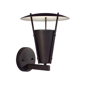 Pylon - 1 Light Outdoor Wall Lantern-11 Inches Tall and 9.25 Inches Wide