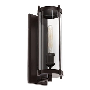 Hudson - 1 Light Outdoor Wall Lantern In Transitional Style-15 Inches Tall and 6.25 Inches Wide
