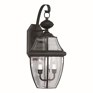 Cambridge - 2 Light Outdoor Wall Lantern-21 Inches Tall and 10 Inches Wide