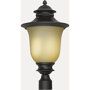 Holloway - 1 Light Outdoor Post Lantern-21 Inches Tall and 12 Inches Wide