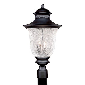 Holloway - 3 Light Outdoor Post Lantern-21 Inches Tall and 12 Inches Wide
