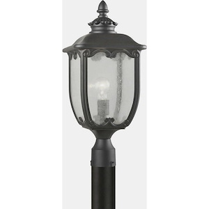 1 Light Outdoor Post Lantern-21.5 Inches Tall and 9.5 Inches Wide