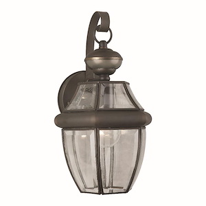 Cambridge - 1 Light Outdoor Wall Lantern with Dusk to Dawn Motion Sensor-14 Inches Tall and 8 Inches Wide