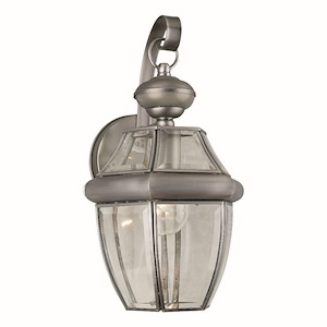 Cambridge - 1 Light Outdoor Wall Lantern with Dusk to Dawn Motion Sensor-14 Inches Tall and 8 Inches Wide