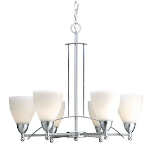 6 Light Chandelier-22 Inches Tall and 24 Inches Wide