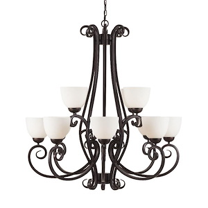Sutter - 12 Light 2-Tier Chandelier In Classic Style-42 Inches Tall and 38 Inches Wide - 1032136