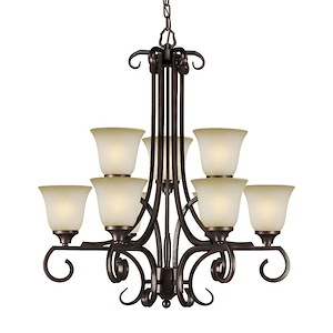 Evans - 9 Light Chandelier-31 Inches Tall and 28 Inches Wide