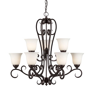 Angelo - 9 Light 2-Tier Chandelier In Classic Style-32 Inches Tall and 32 Inches Wide - 1032061