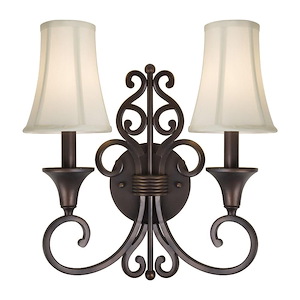 Lester - 2 Light Wall Sconce-16 Inches Tall and 14.25 Inches Wide